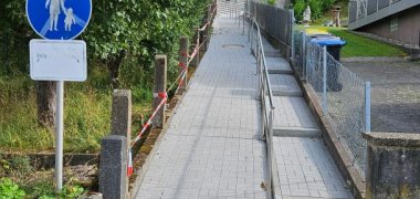 Gehweganlage Hainzell unten Hier sehen Sie die Gehweganlage Hainzell unten.