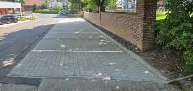 Hier sehen Sie die neuen Parkplätze für den Friedhof in Hosenfeld.
