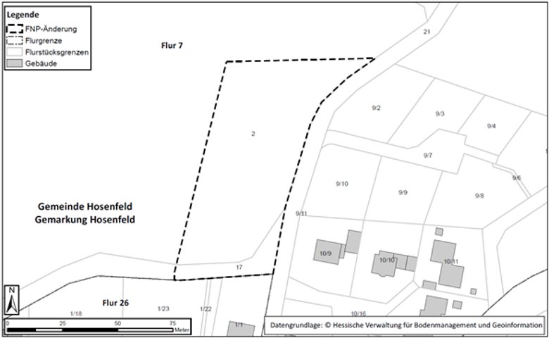 Abb. 1: FNP-Änderung zum Bebauungsplan Nr. 19 „Im Feld“ Hier sehen Sie die Abbildung 1: FNP-Änderung zum Bebauungsplan Nr. 19 „Im Feld“.