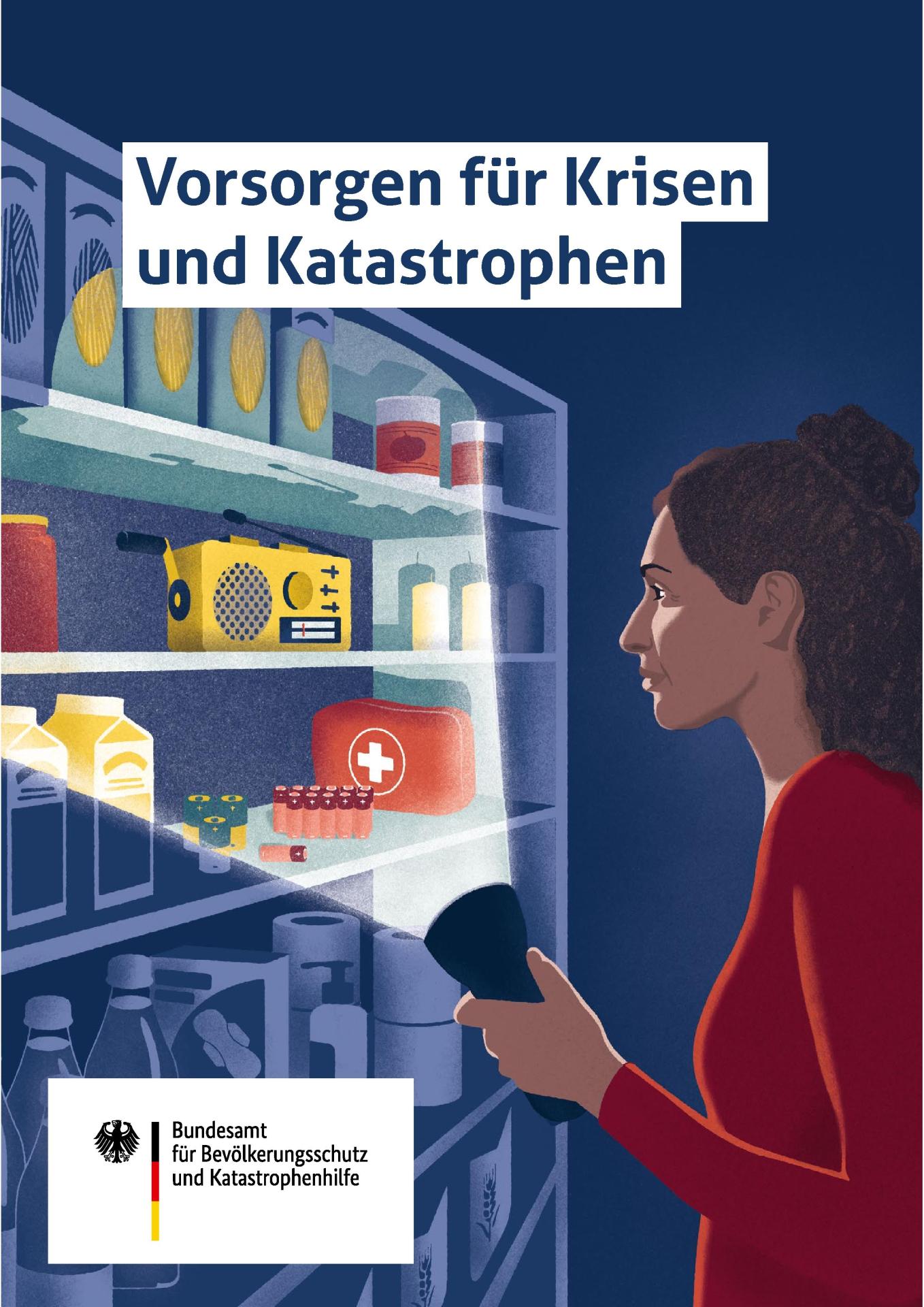 Auf diesem Bild sehen Sie das Cover der neuen Broschüre für Krisen und Katastrophen.