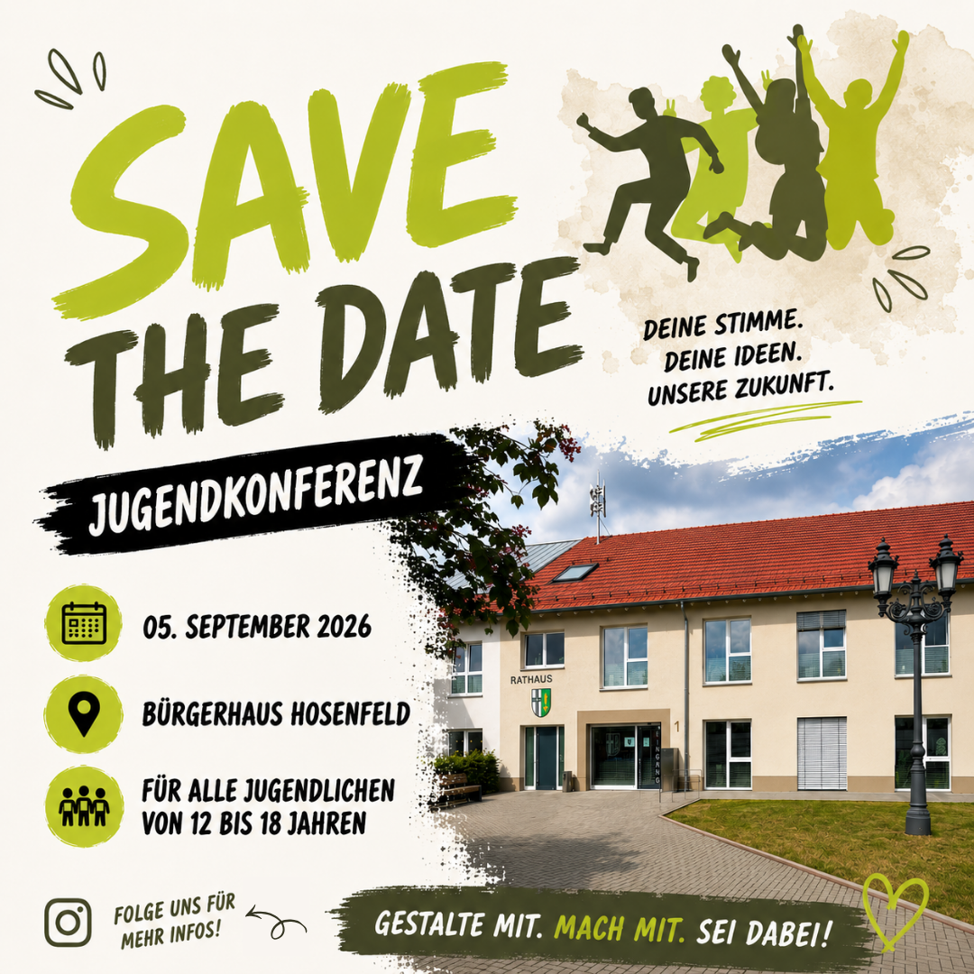 Sie sehen das Plakat für die Jugendkonferenz.