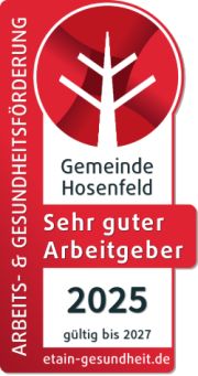 Hier sehen Sie das Hosenfeld Siegel - Sehr guter Arbeitgeber.