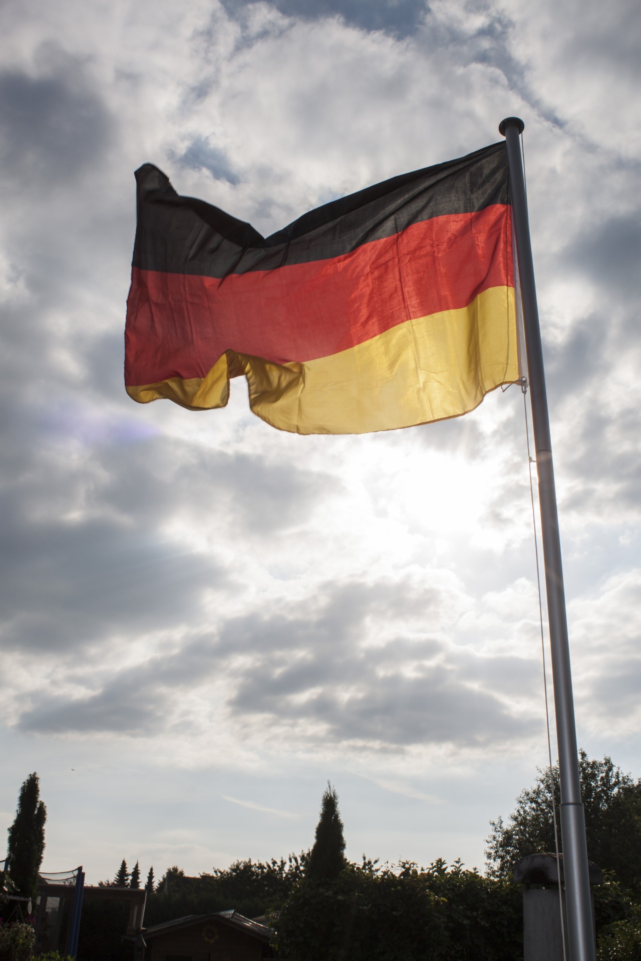 Deutschland Flagge Sie sehen eine Deutschland Flagge.