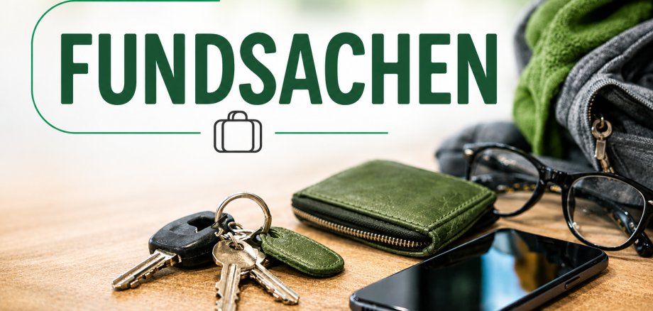 Sie sehen einen Schriftzug über Fundsachen.