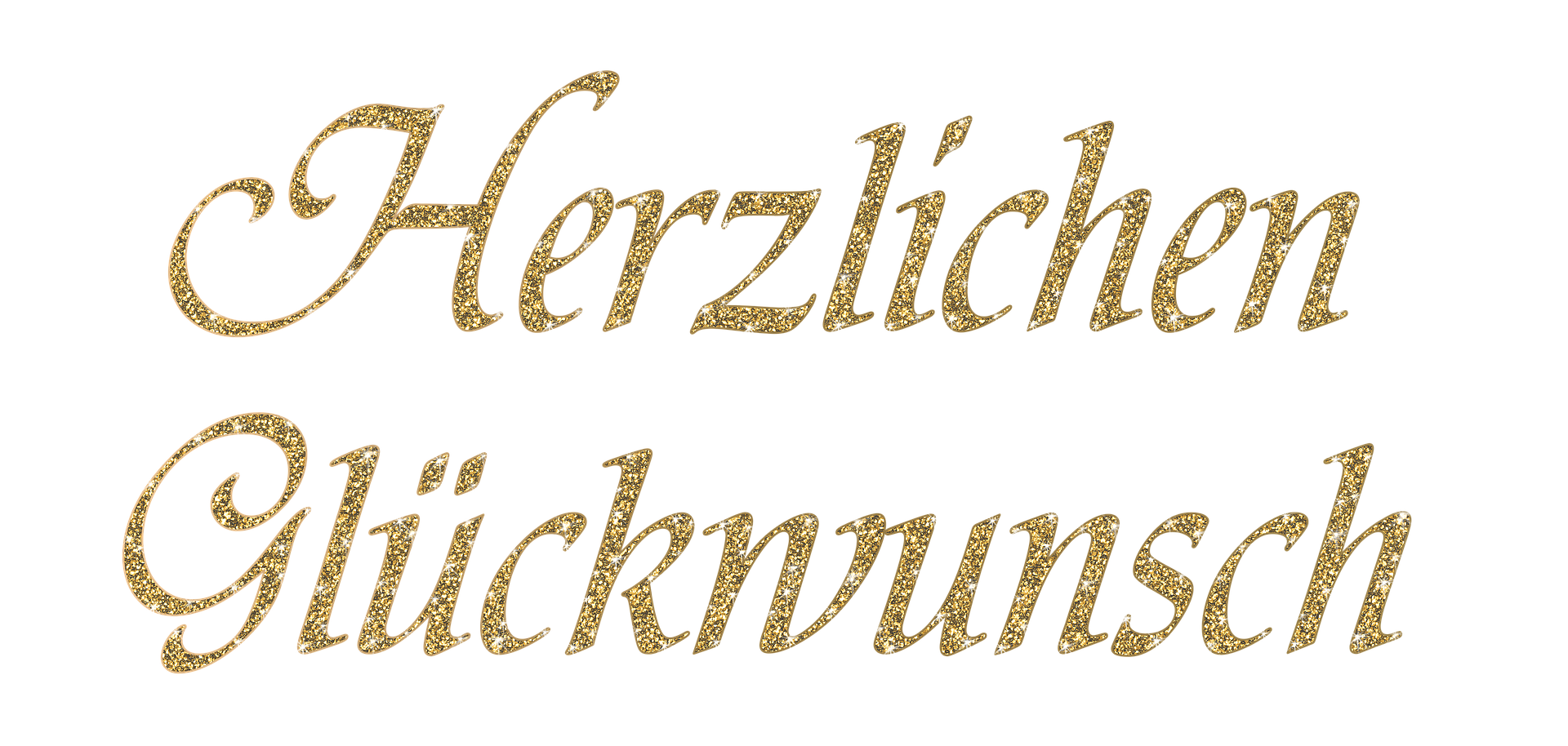 Sie sehen eine Aufschrift mit Herzlichen Glückwunsch.