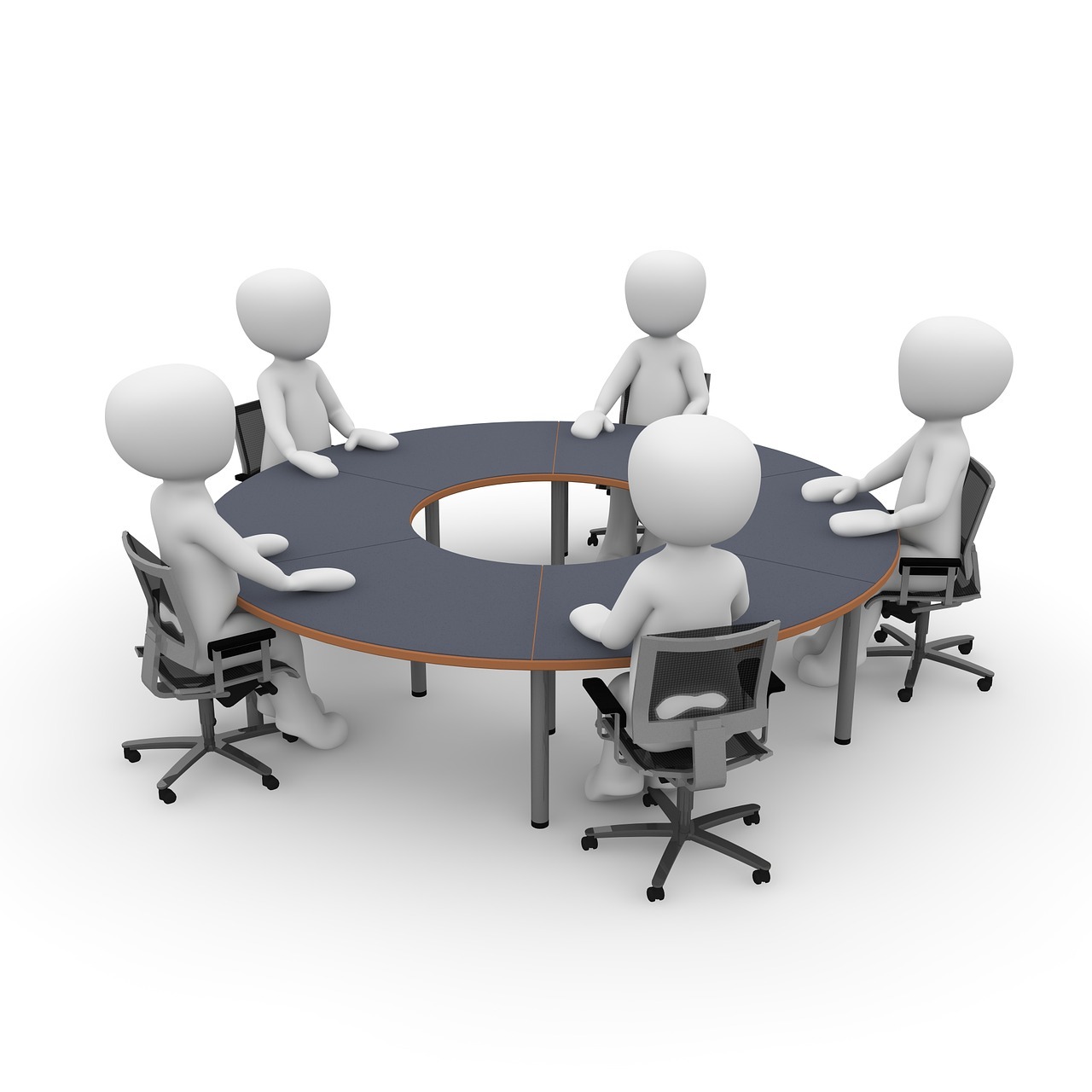 Sie sehen das Pictogram eines Meetings.