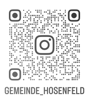 Hier sehen Sie den QR-Code für den Instagram Account von der Gemeinde Hosenfeld.