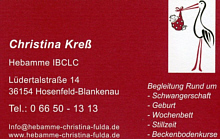 Hier sehen Sie das Logo der Hebammenpraxis Christina Kreß in Blankenau.